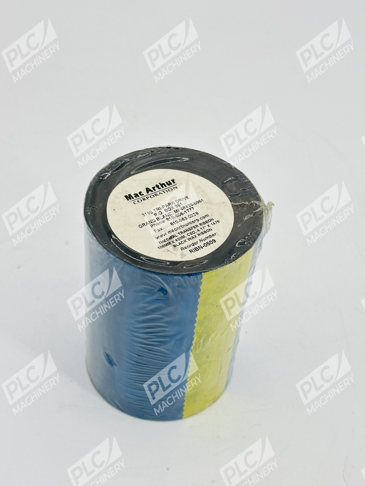 MacArthur RIBN-0509 Thermal Transfer Black Wax Ribbon - Image 2