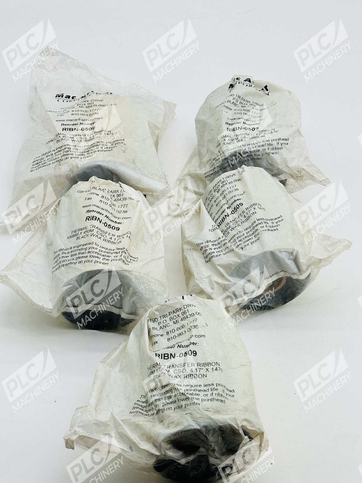 MacArthur RIBN-0509 Thermal Transfer Black Wax Ribbon - Image 6