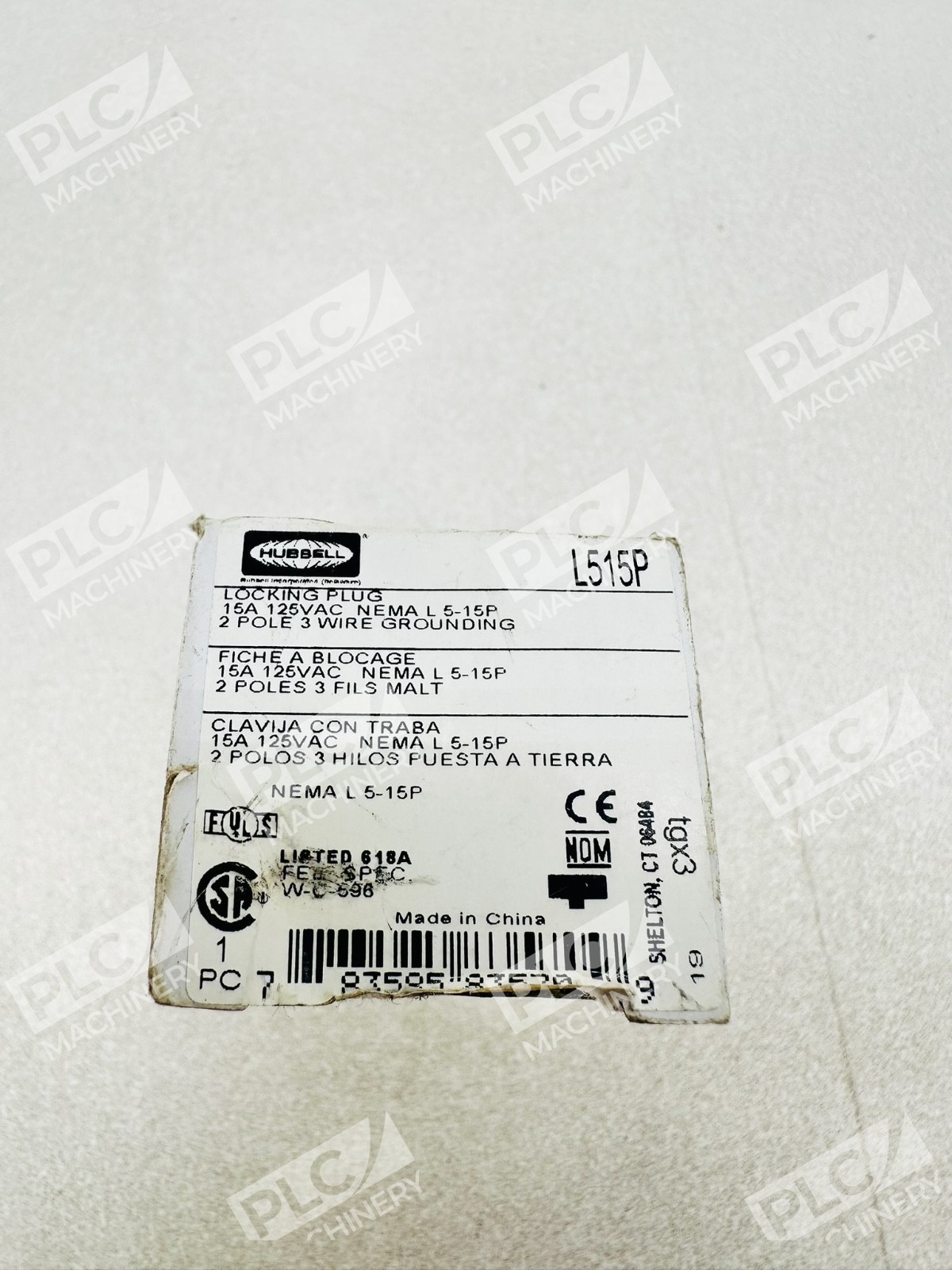 Hubbell L515P Locking Plug Nema L5-15P 15A 125V 2-Pole 3-Wire Grounding - Image 2