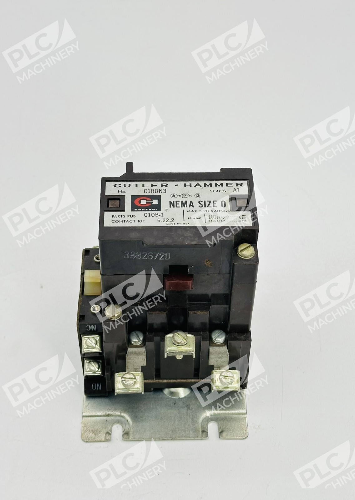Cutler Hammer C10BN3 NEMA Size 0 Magnetic Contactor Series A1