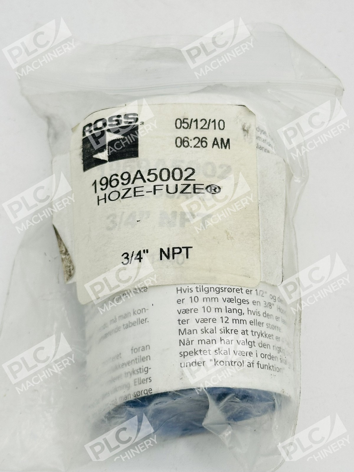 Ross Controls 1969A5002 Hoze-fuze 3/4" NPT Air Flow Safety Valve - Image 2