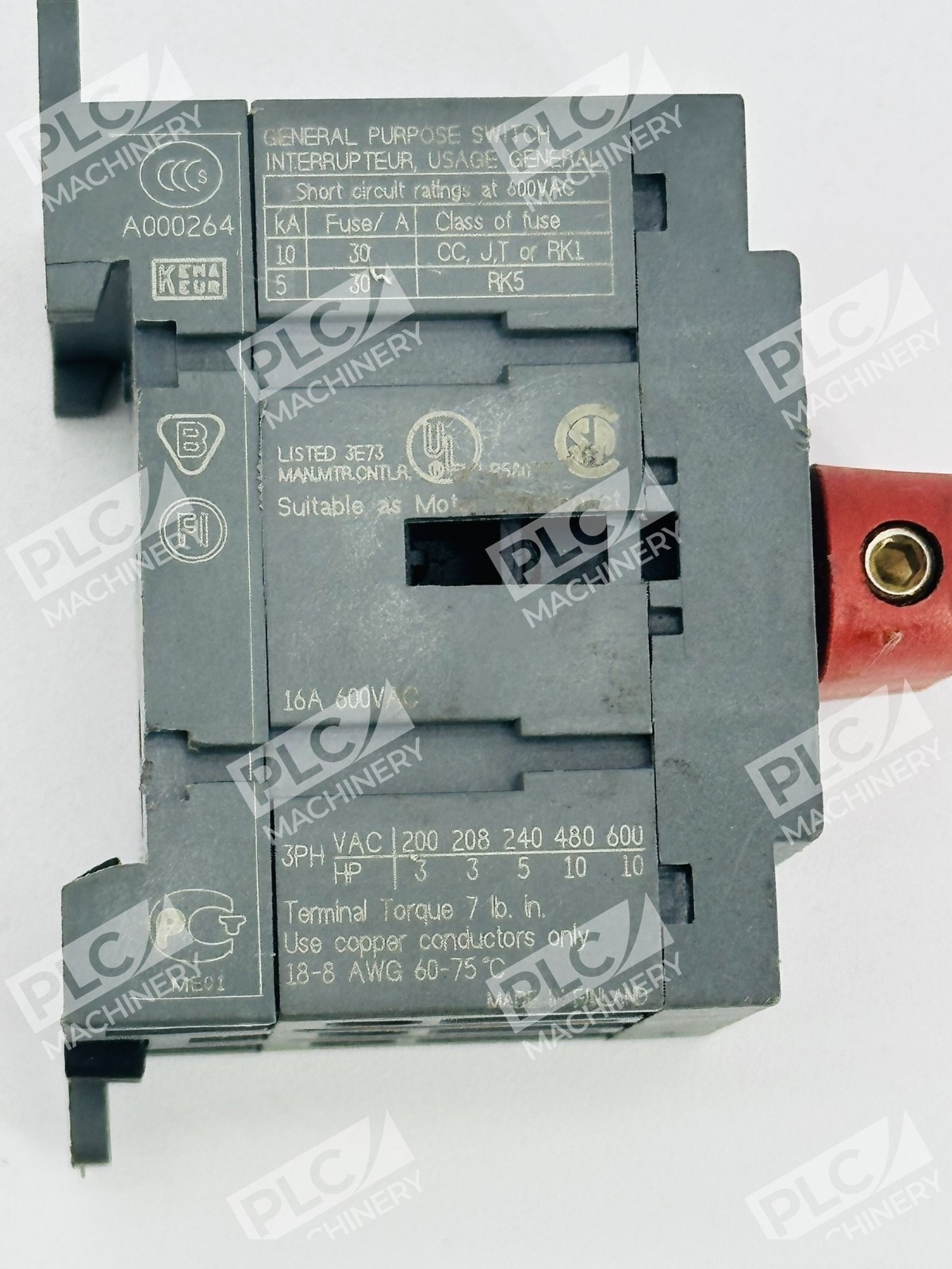 ABB OT16E3 Switch Disconnect 3 Pole 16A 690V - Image 8