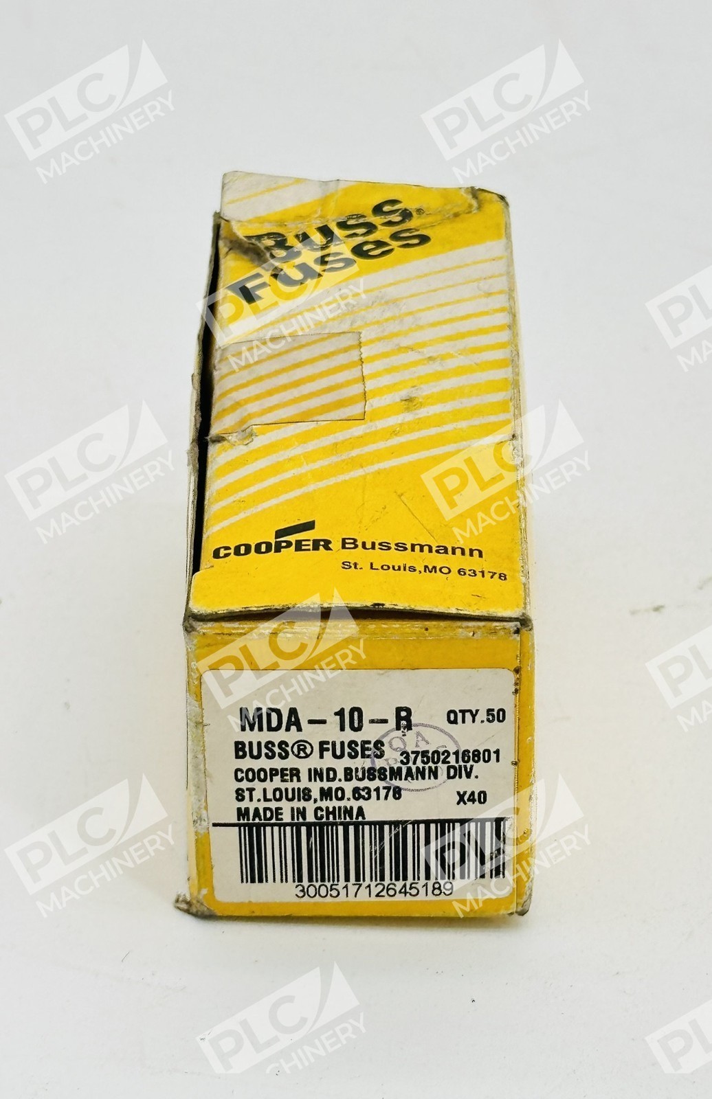 Cooper Bussmann MDA-10-R Time-Delay Ceramic Tube Fuses Box of 50