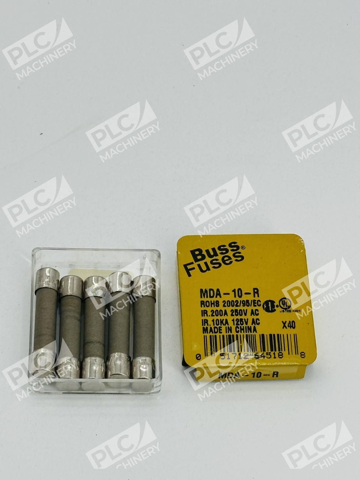 Cooper Bussmann MDA-10-R Time-Delay Ceramic Tube Fuses Box of 50 - Image 5