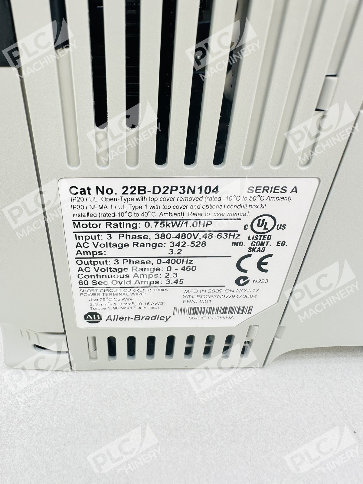 Allen Bradley 22B-D2P3N104 Series A PowerFlex 40 AC Drive 3PH 2.3A - Image 7