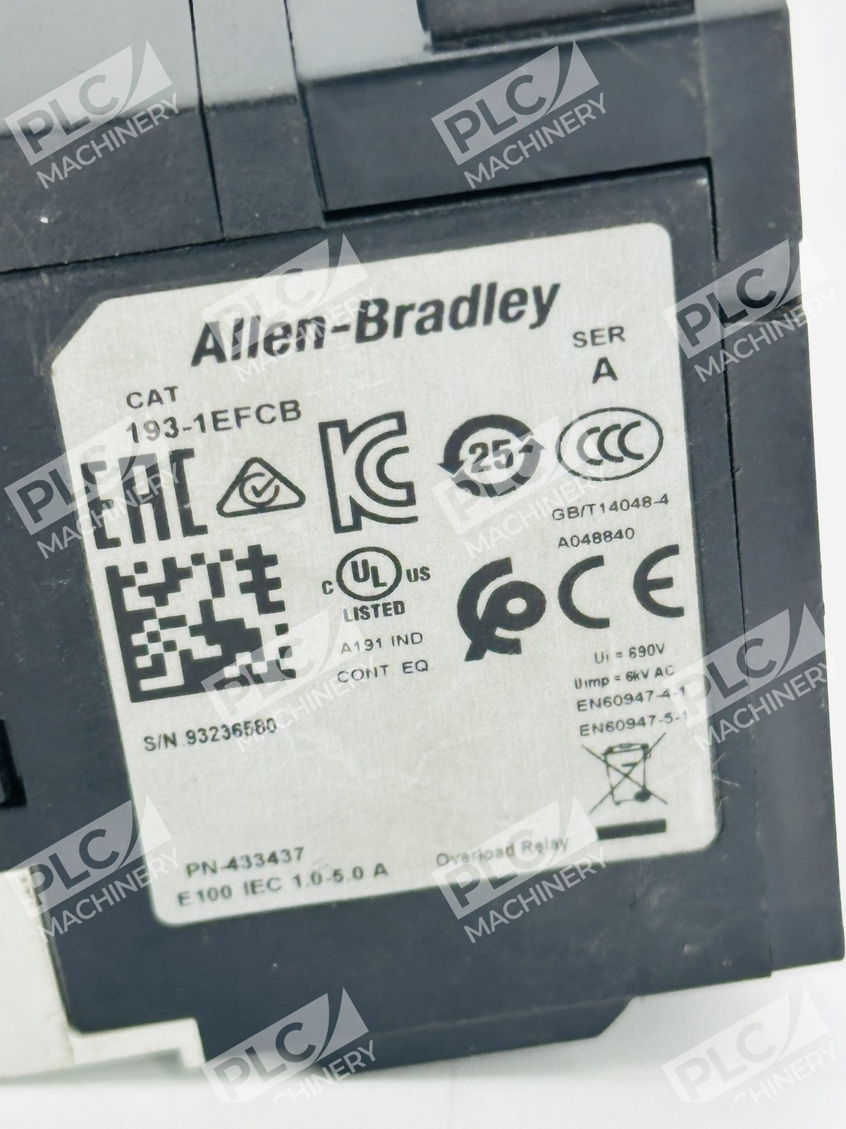 Allen Bradley 193-1EFCB Electronic Overload Relay Ser A - Image 7