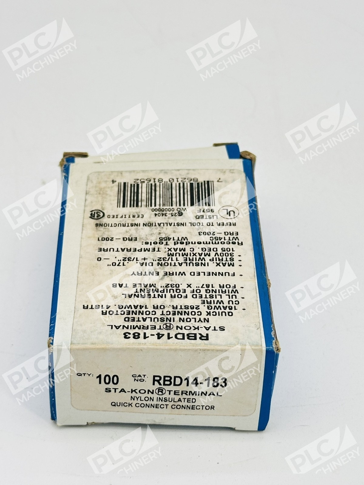 Thomas & Betts RBD14-183 Sta-Kon Insulated Quick Connect Terminal Box of 100 - Image 3