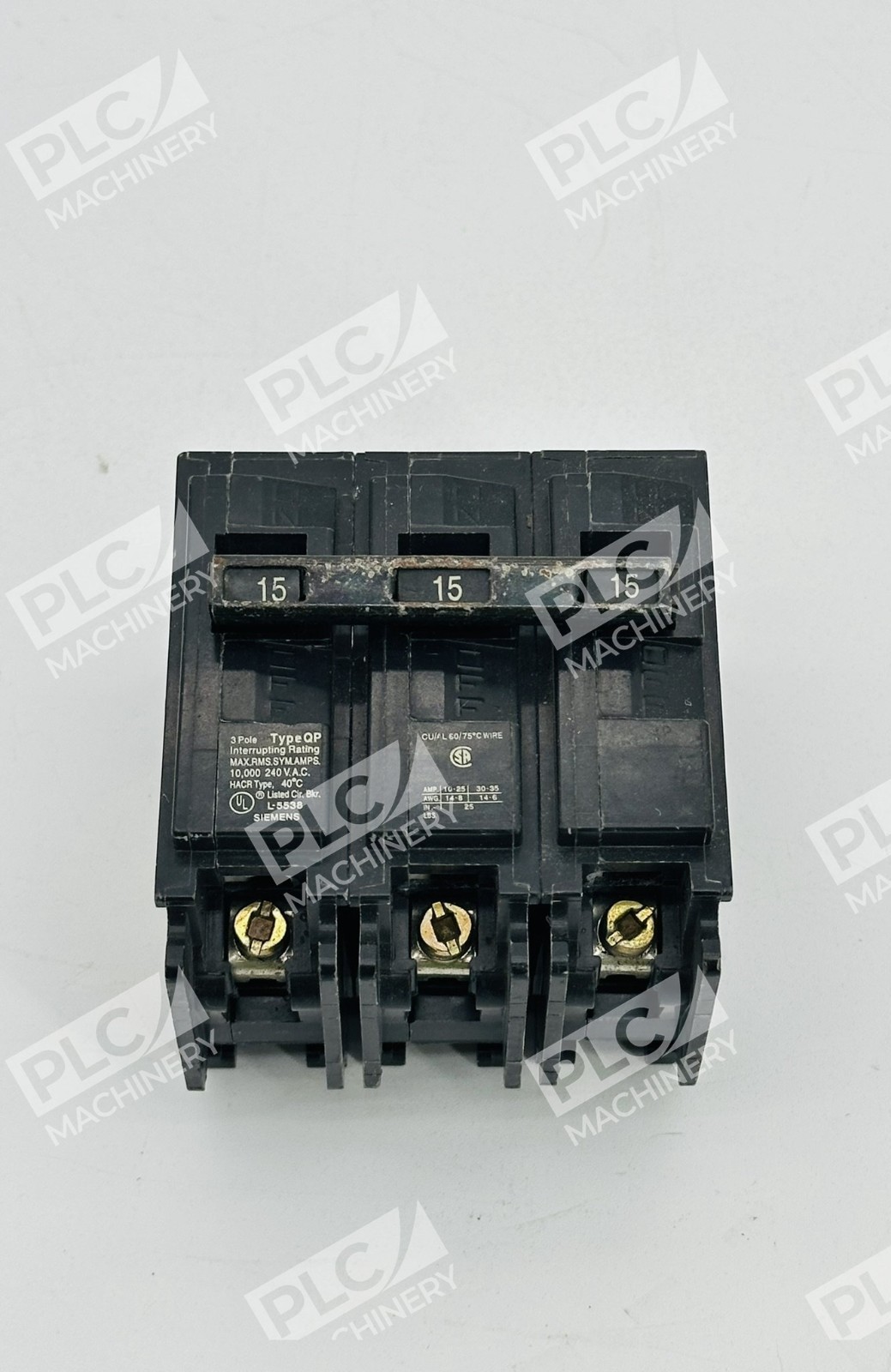 Siemens Q315 3-Pole 15A Plug-In Circuit Breaker Type QP