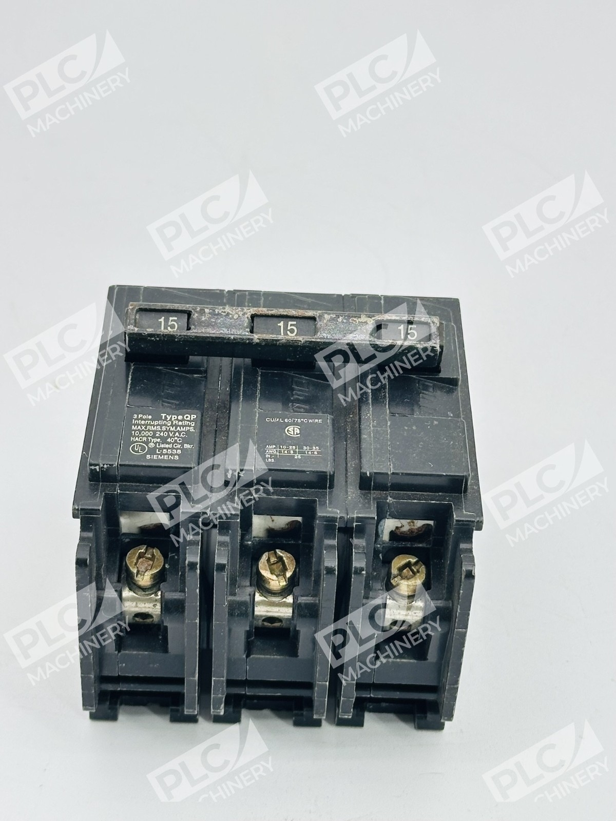 Siemens Q315 3-Pole 15A Plug-In Circuit Breaker Type QP - Image 2