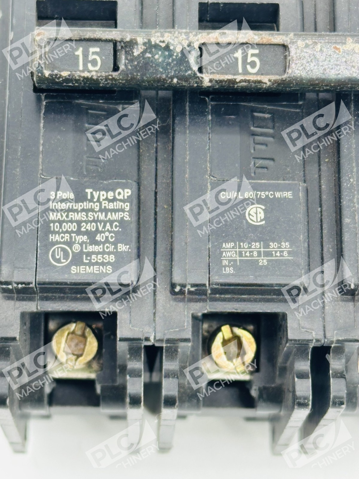 Siemens Q315 3-Pole 15A Plug-In Circuit Breaker Type QP - Image 8