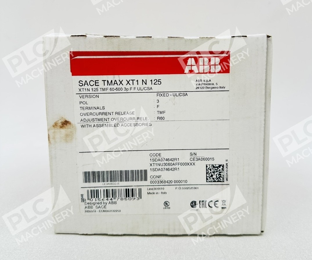 ABB 1SDA074642R1 SACE TMAX XT1 N 125 Circuit Breaker 60-300A