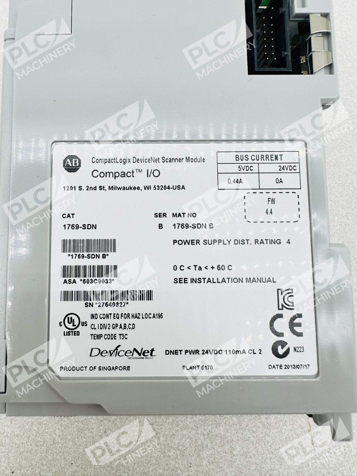 Allen Bradley 1769-SDN Series B CompactLogix DeviceNet Scanner Module - Image 6
