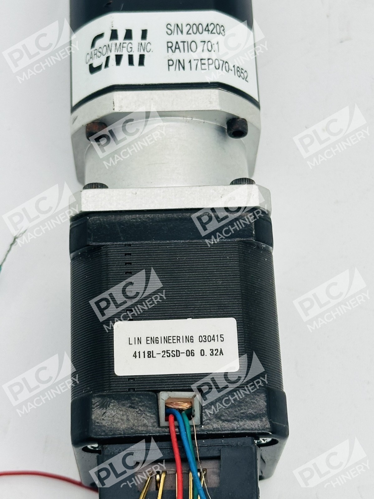 CMI 17EP070-1652 Planetary Gearhead Gearbox w/ Stepper Motor 4118L-25SD-06 - Image 9