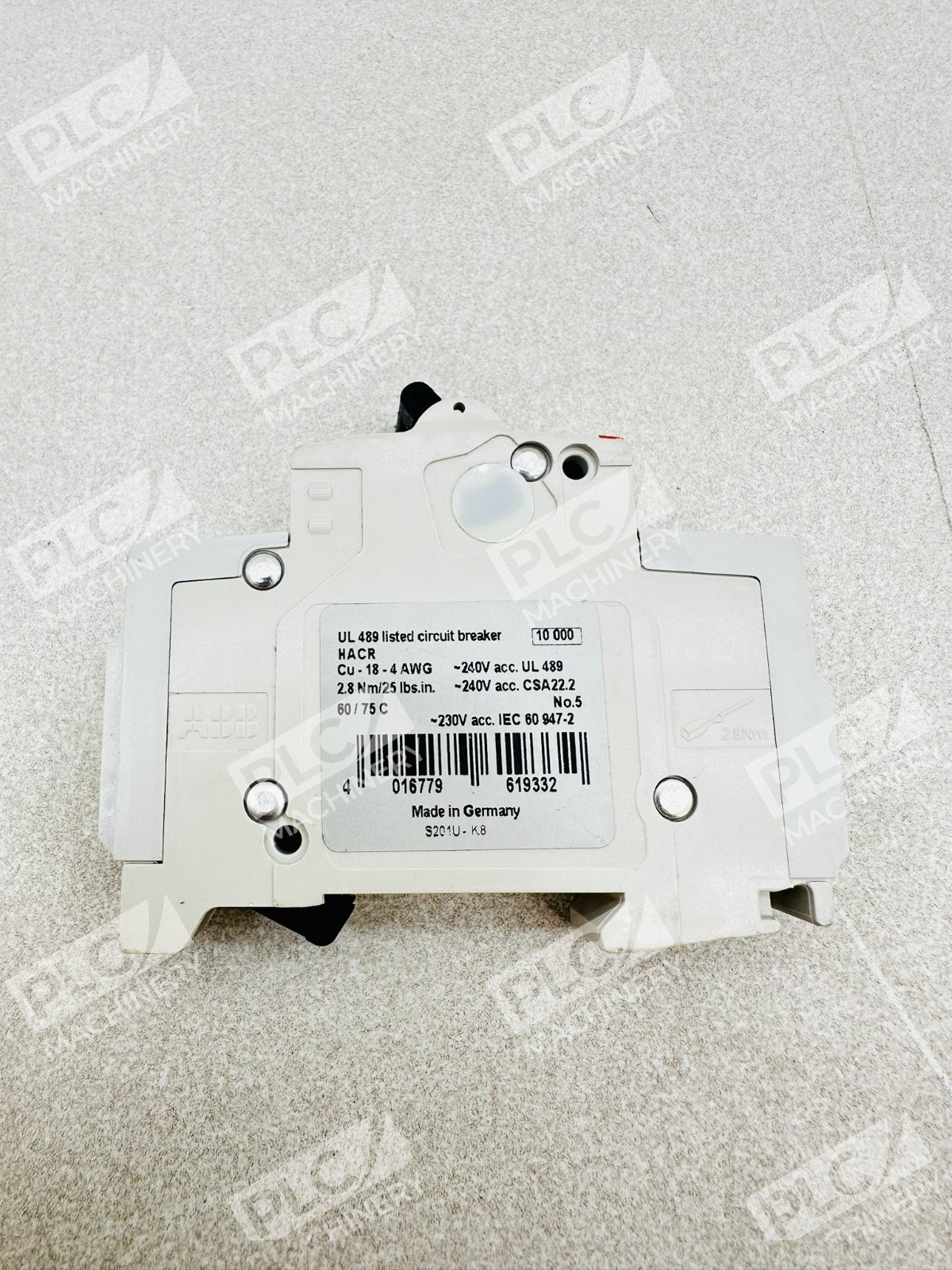 ABB S201U-K8 Miniature Circuit Breaker 240V - Image 2