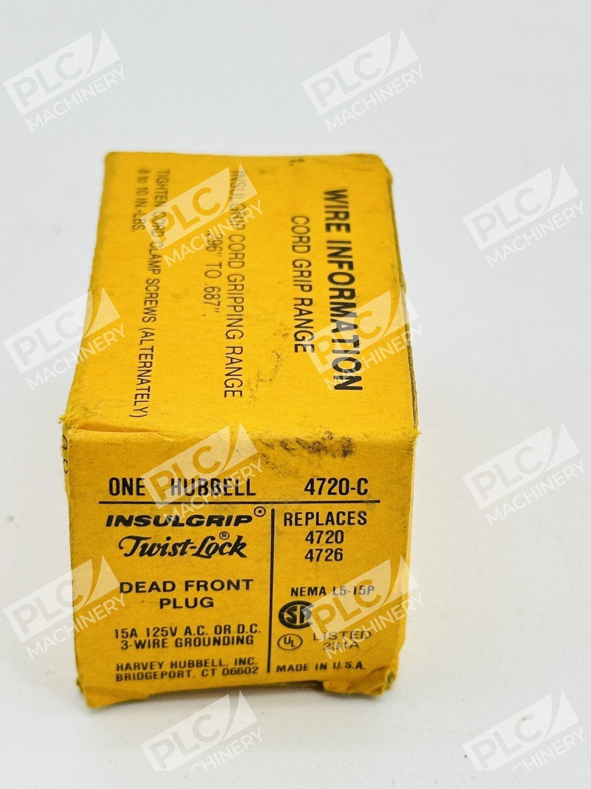Hubbell 4720-C Twist-Lock Insulgrip Dead Front Plug Lot of 4 - Image 3