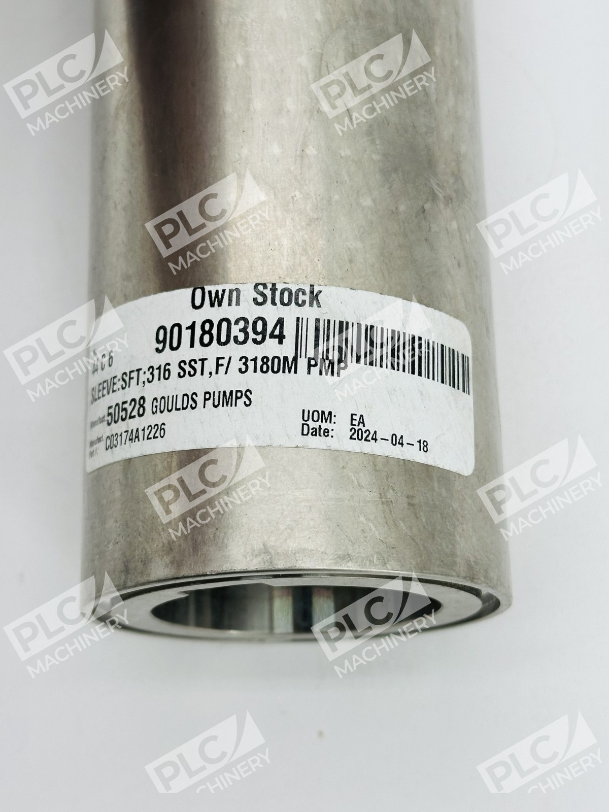 Goulds C03174A 2229 Shaft Sleeve 316 Stainless Steel 3180M Pump - Image 6