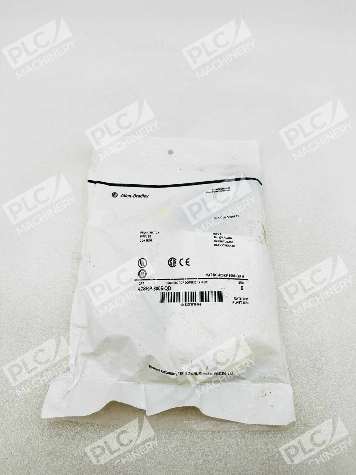 Allen Bradley 42SRP-6005-QD Photoswitch Diffuse Control Ser B
