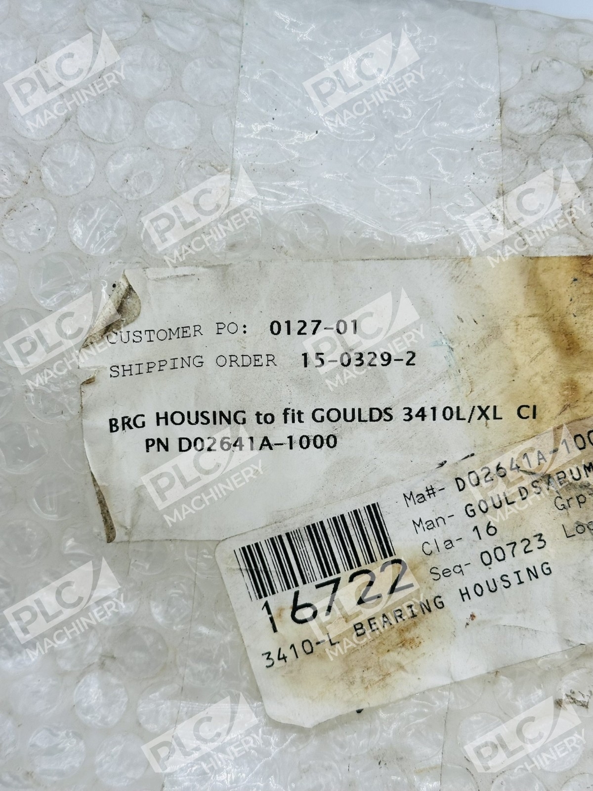 Goulds 3410-L Bearing Housing Pump Component D02641A-1000 - Image 10