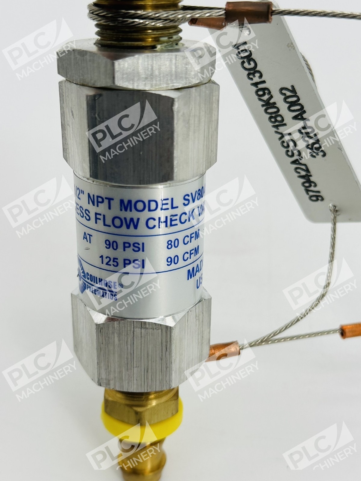 Coilhose Pneumatics SV804 Safety Excess Flow Check Valve 1/2" NPT - Image 7