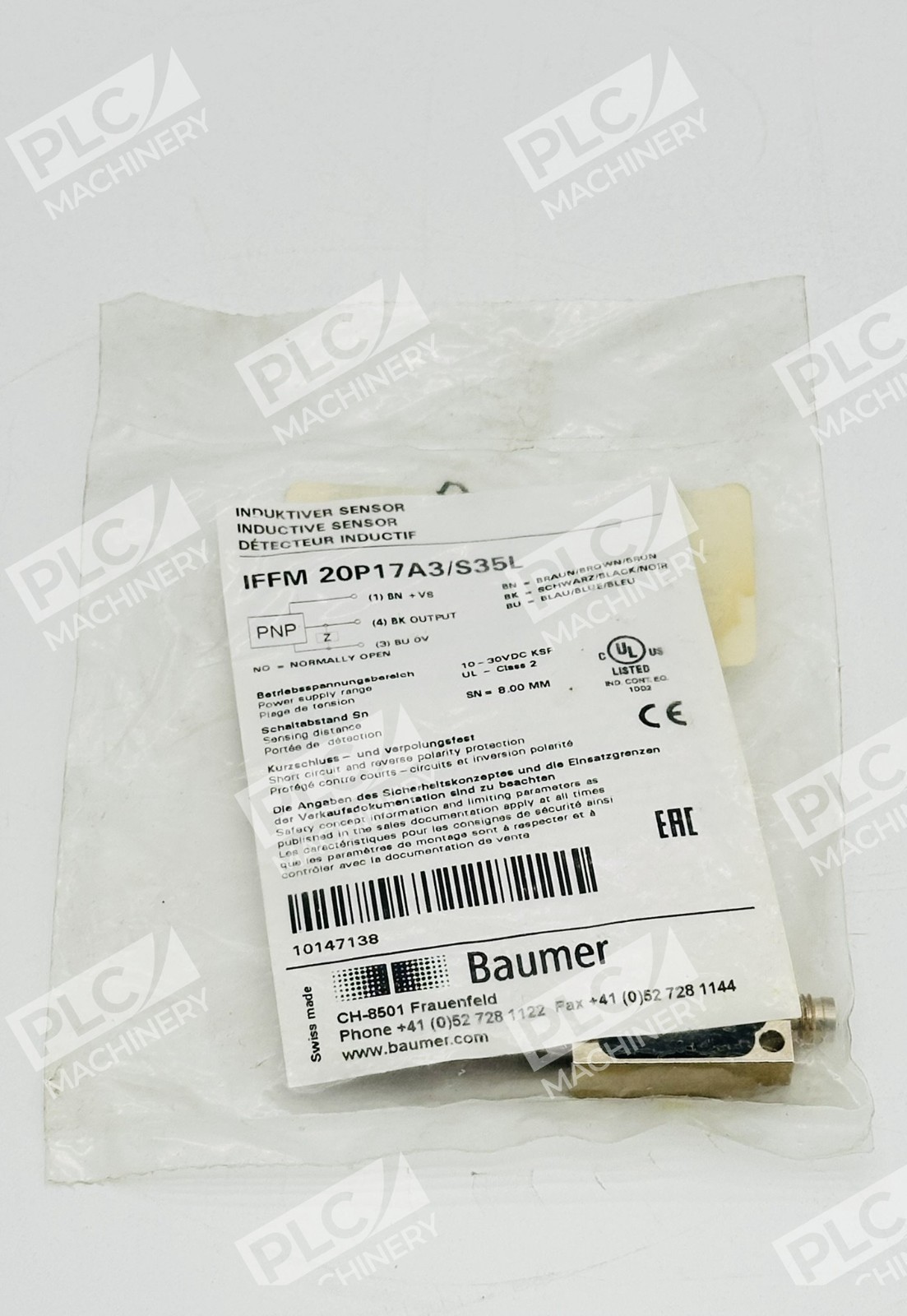 Baumer IFFM 20P17A3/S35L Inductive Proximity Sensor