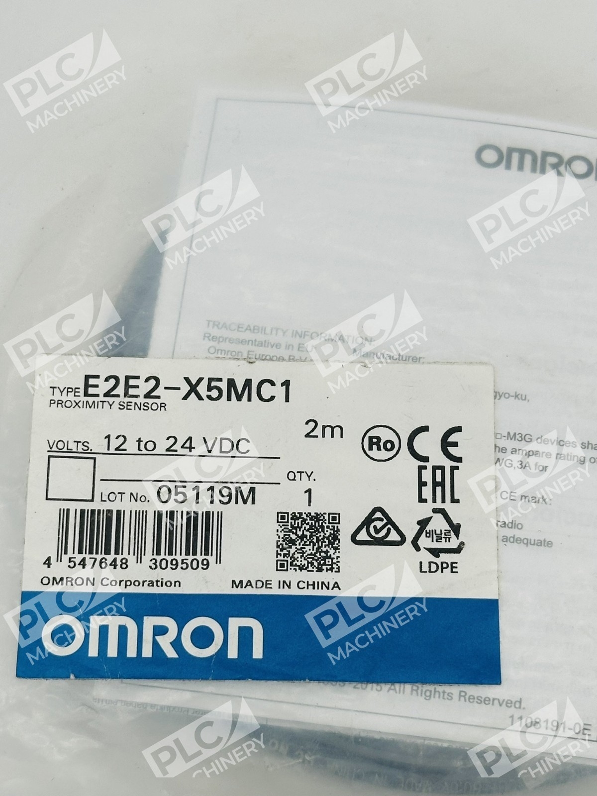 Omron E2E2-X5MC1 Inductive Proximity Sensor 12-24VDC 2m - Image 2