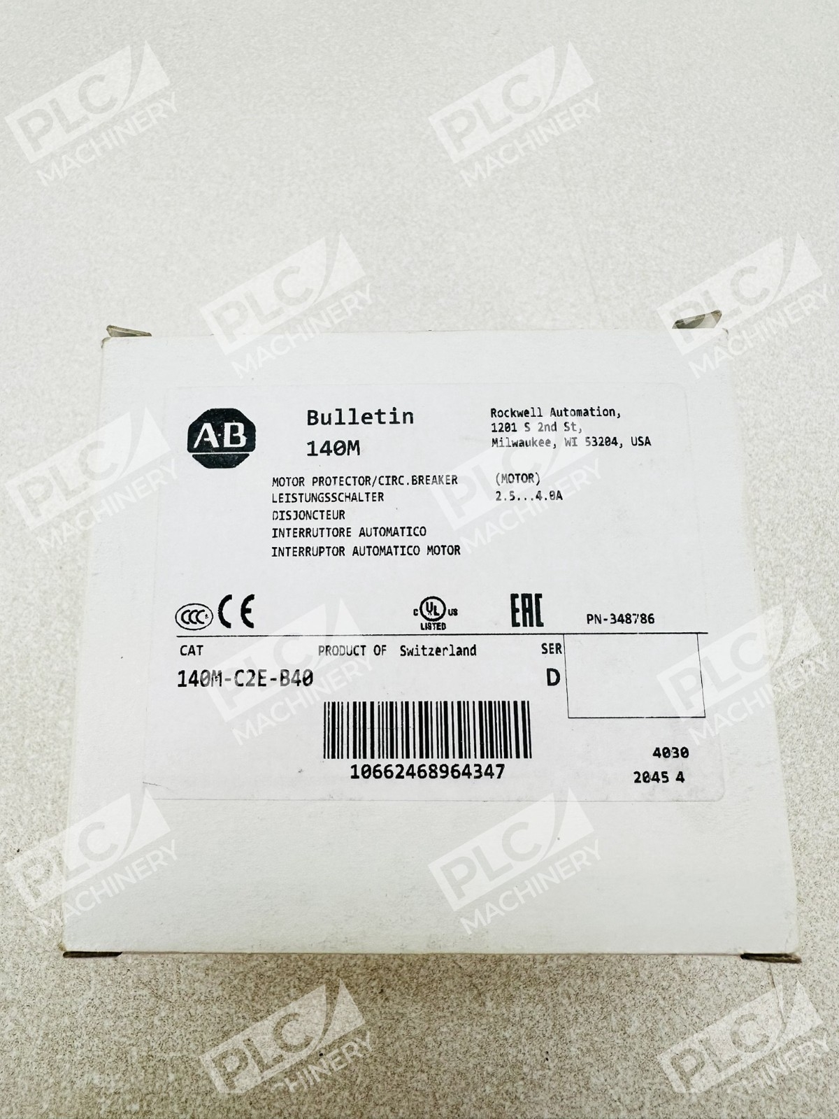 Allen Bradley 140M-C2E-B40 Series D Motor Protector Circuit Breaker