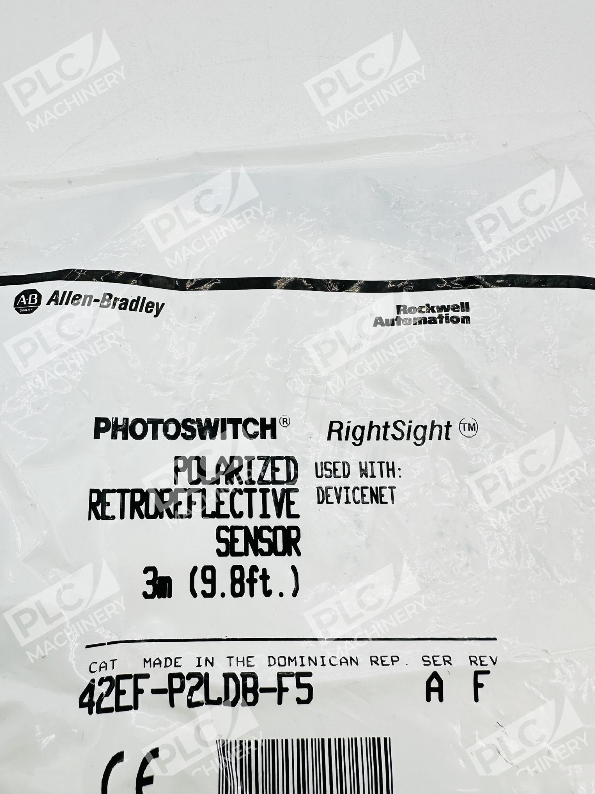 Allen Bradley 42EF-P2LDB-F5 Photoswitch Retroreflective Sensor Rev F Ser A - Image 2