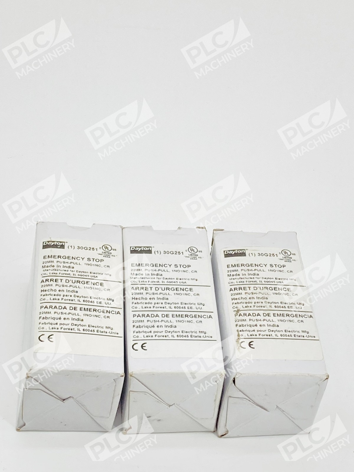 Dayton 30G251 Emergency Stop Push Button E-Stop Switch Lots of 3