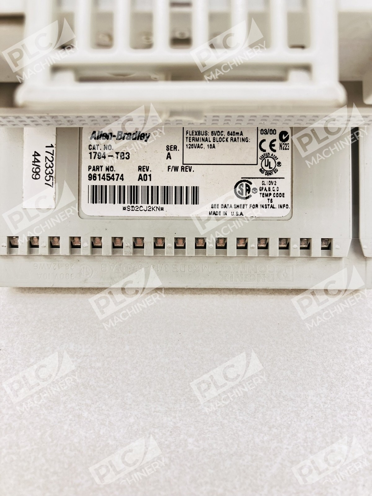 Allen Bradley 1794-TB3 FLEX I/O Terminal Base Ser A Lots of 17 - Image 5