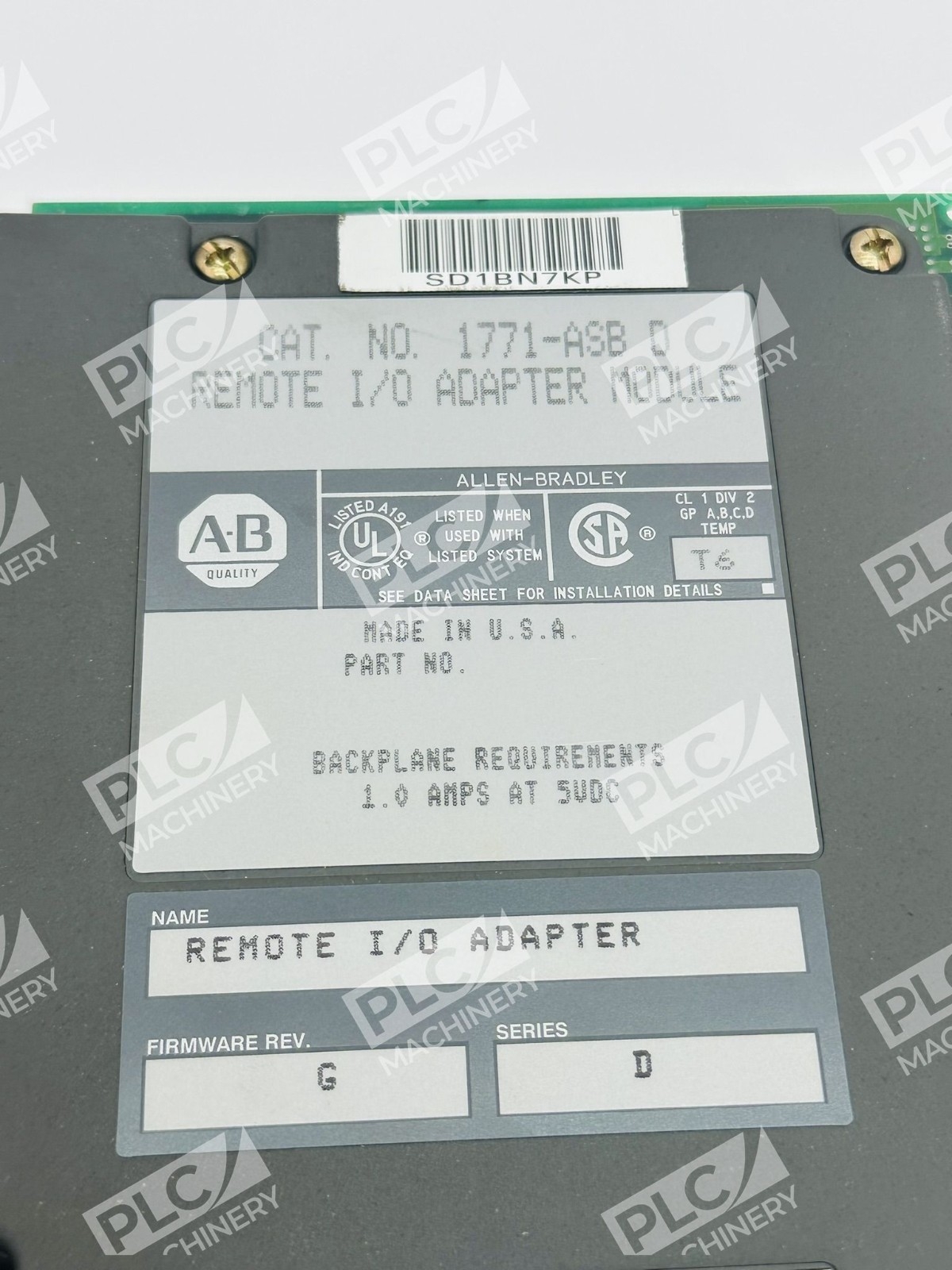 1771-ASB Series D - Allen-Bradley - Remote I/O Adapter Module - Image 6
