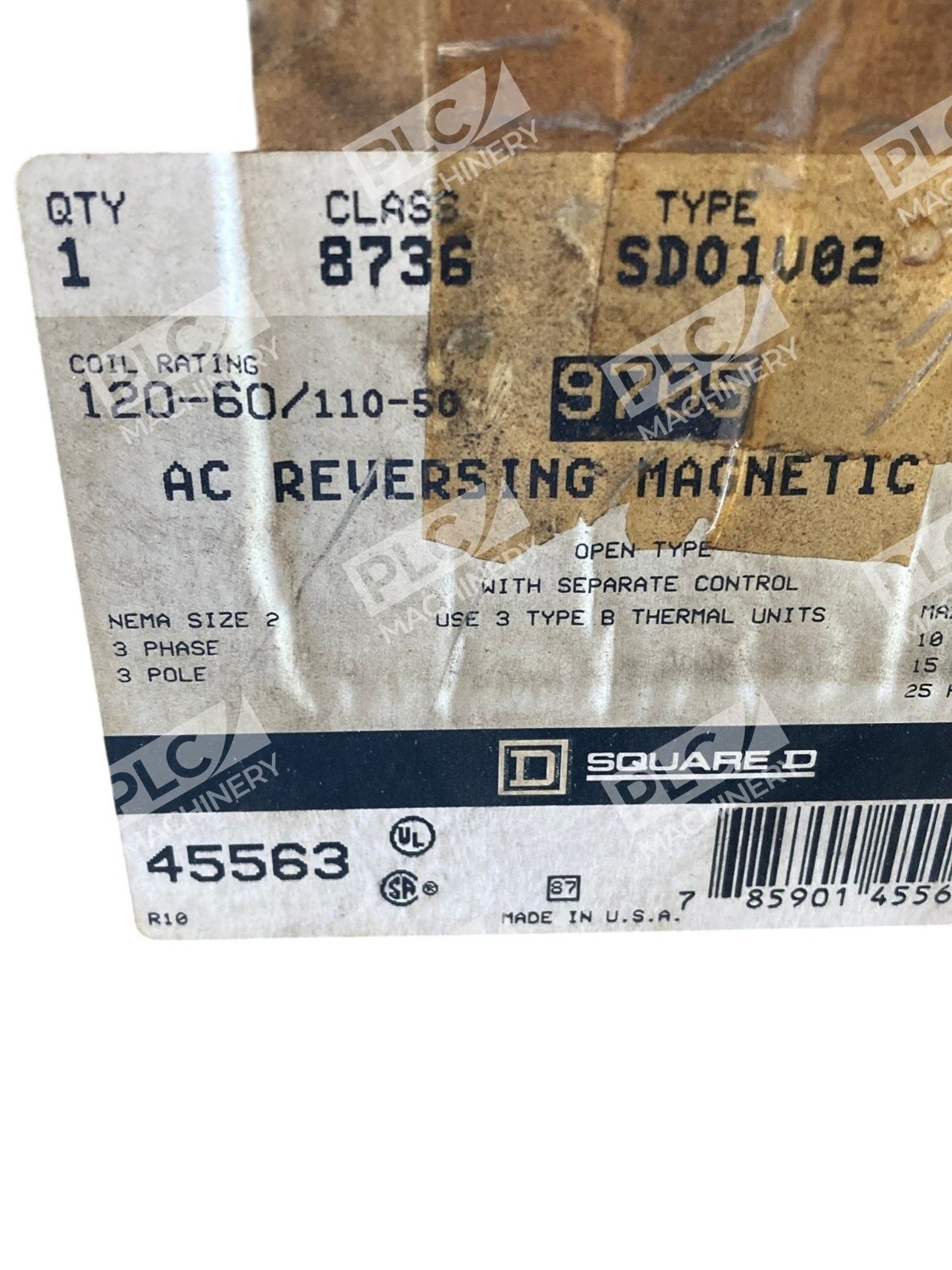 8736 SDO1 - Square D - Nema Size 2 Magnetic Contactor - Image 3