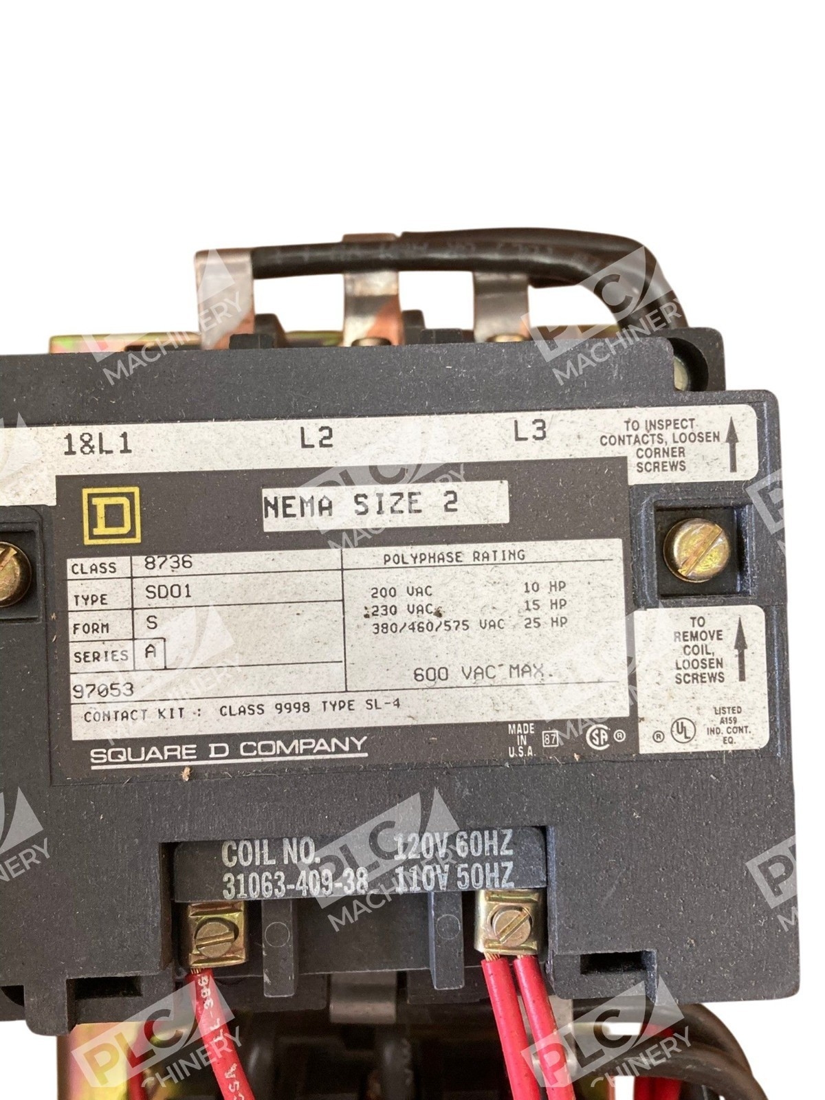 8736 SDO1 - Square D - Nema Size 2 Magnetic Contactor - Image 11