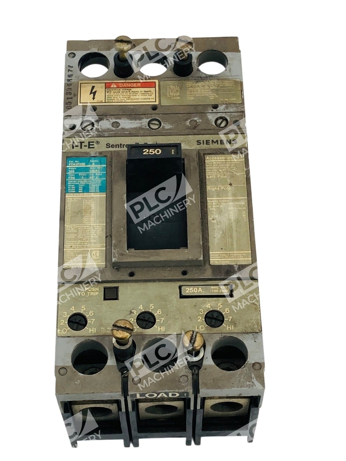 FD63F250 - Siemens - Molded Case Circuit Breaker I-T-E Sentron Series A - Image 2