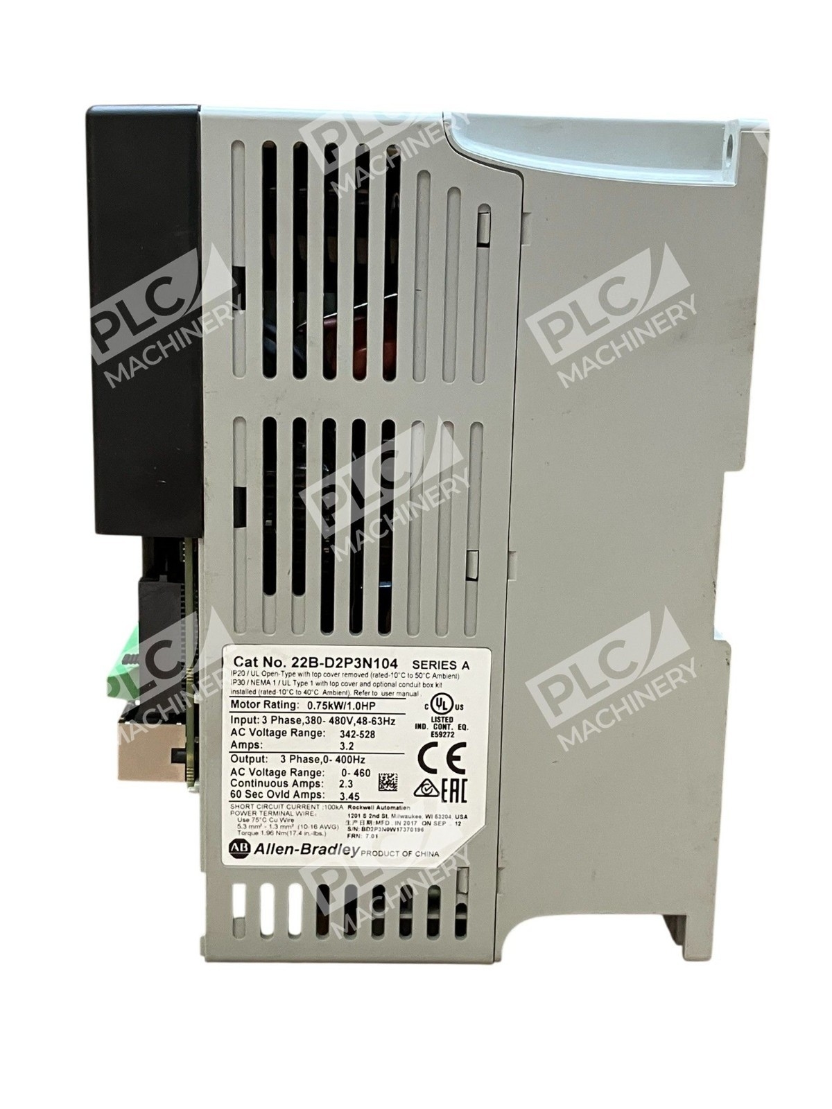 Allen-Bradley 22B-D2P3N104 PowerFlex 40 AC Drive 0.75 kW / 1.0 HP (FRN: 7.01) - Image 5