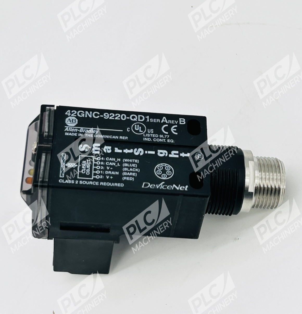 Allen Bradley 42GNC-9220-QD1 Photoelectric Clear Object Sensor Rev B Ser A