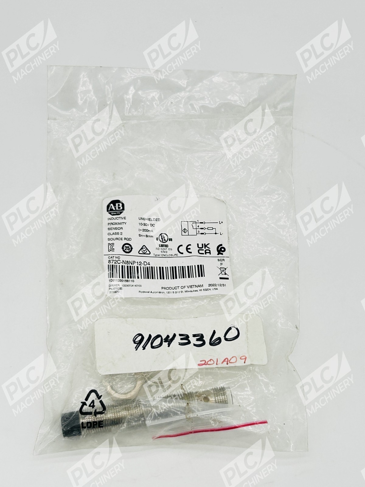 Allen Bradley 872C-N8NP12-D4 Inductive Proximity Sensor Ser F