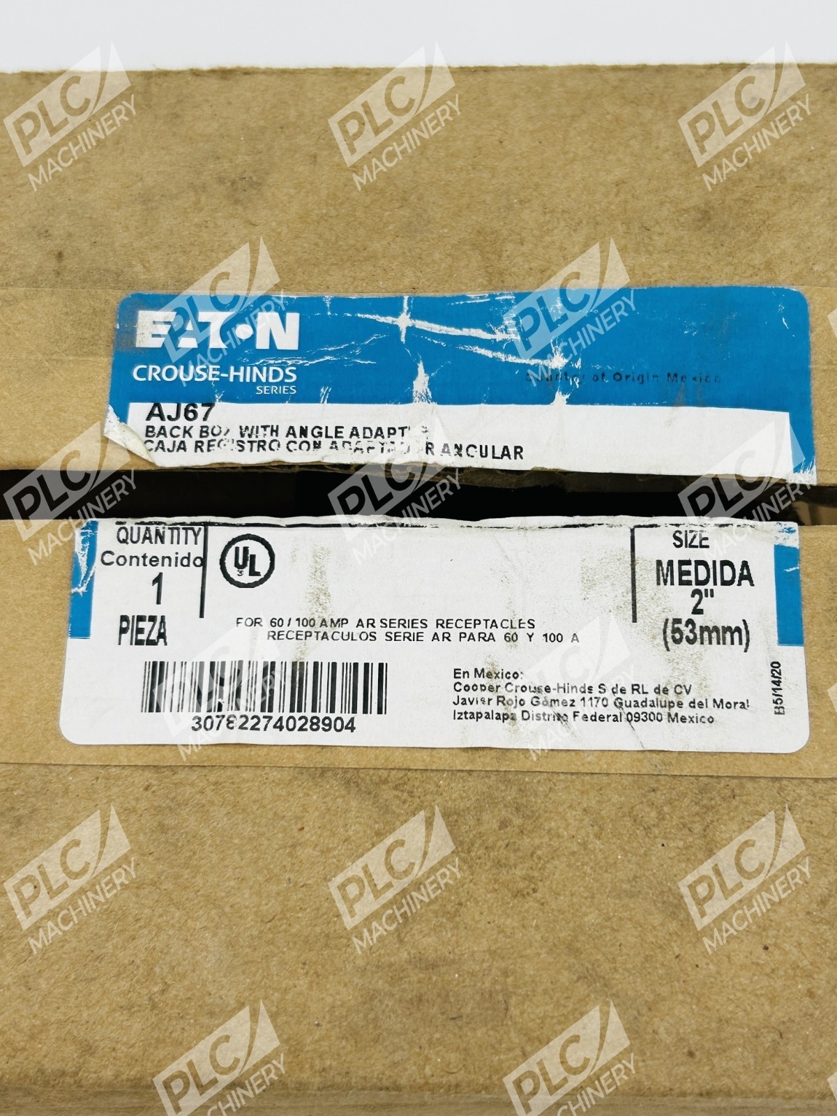 Eaton Crouse-Hinds AJ67 Back Box with Angle Adapter 100A - Image 2