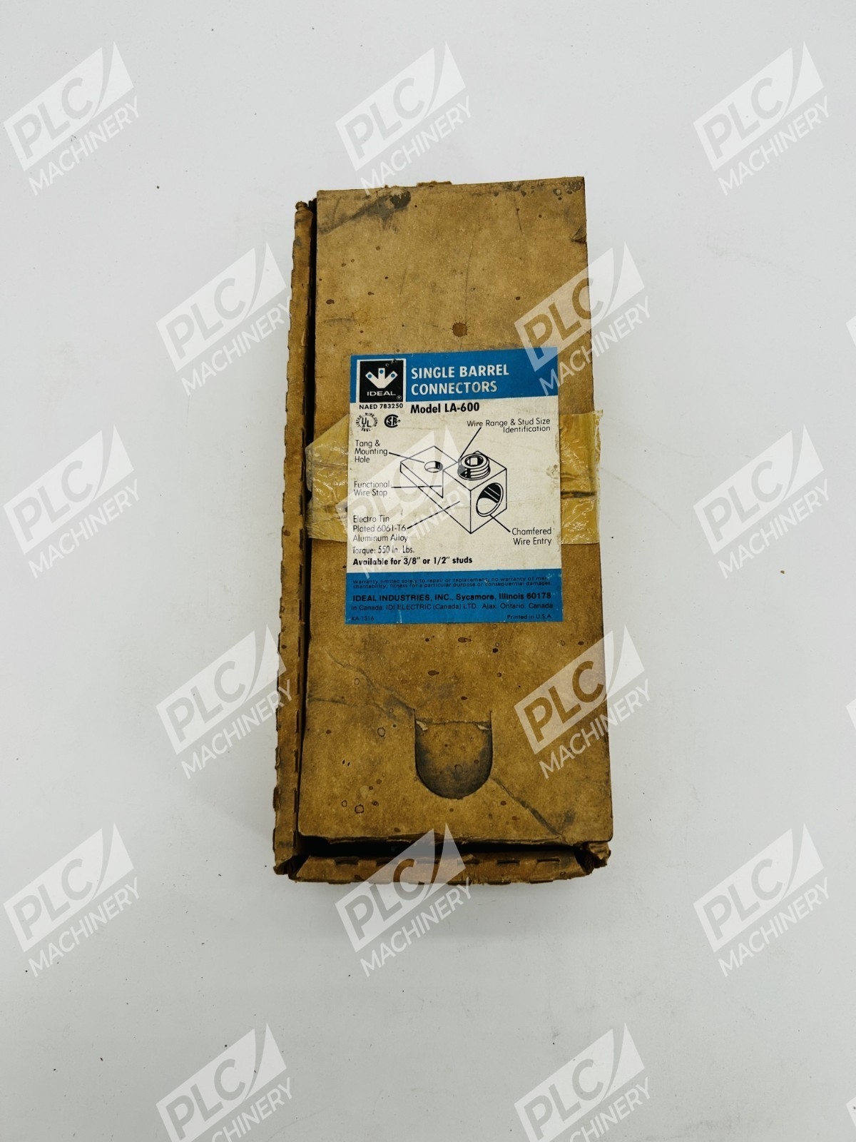 Ideal 87-019 Single Barrel Connector LA-600 Type Box of 5 - Image 3