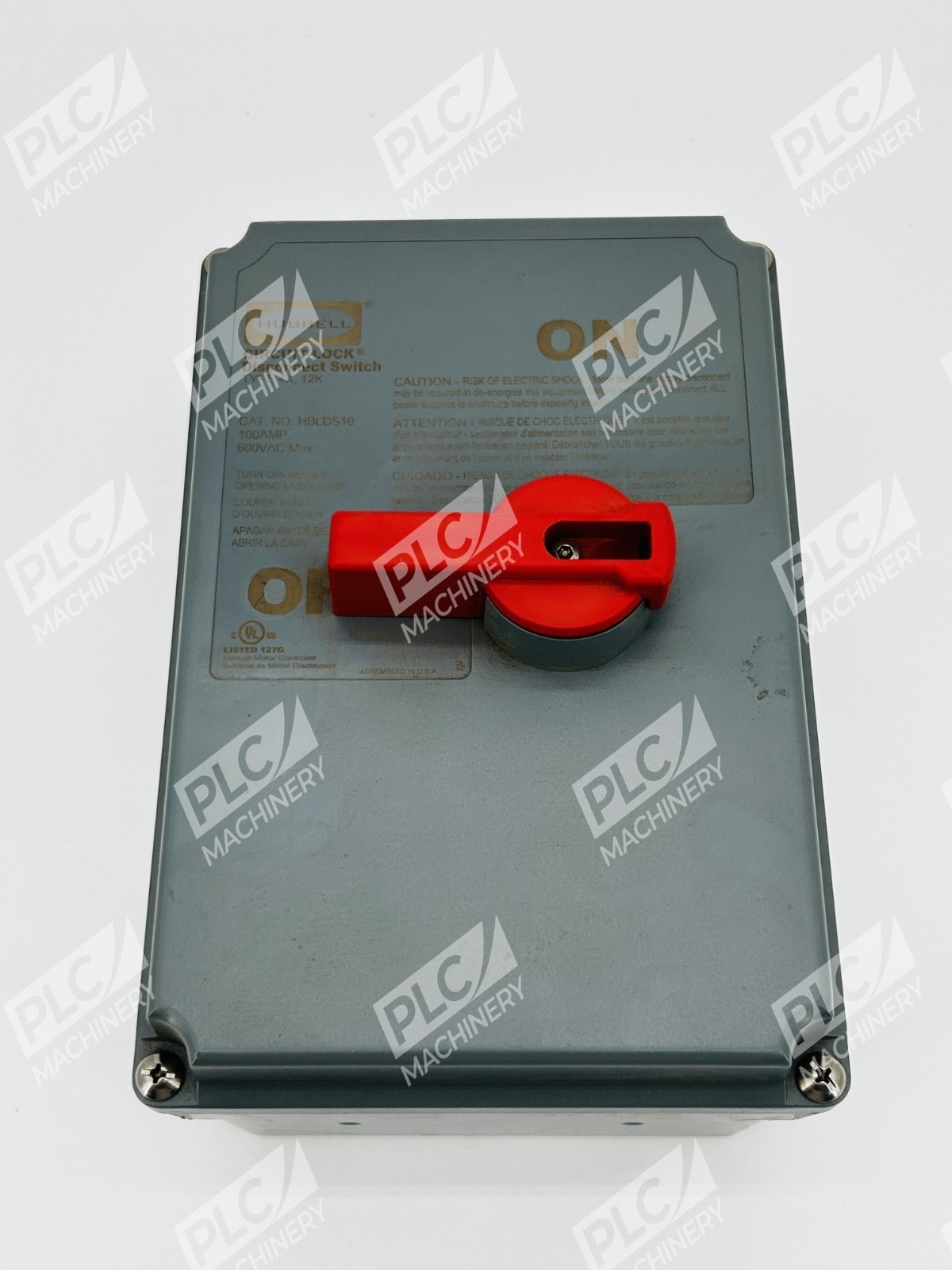 Hubbell HBLDS10 Circuit-Lock Disconnect Switch Type 4X 100A 600VAC - Image 2