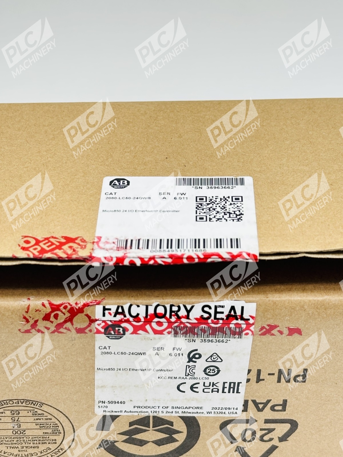 Allen Bradley 2080-LC50-24QWB Series A Micro850 24 I/O EtherNet/IP Controller - Image 3