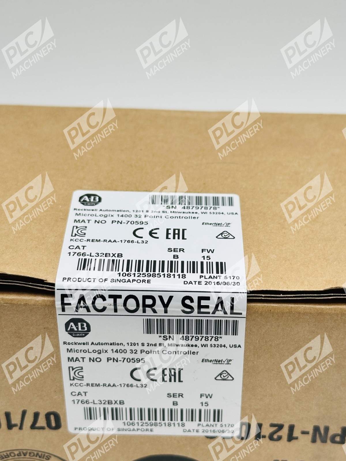Allen Bradley 1766-L32BXB Series B MicroLogix 1400 32 Point Controller Sealed - Image 4