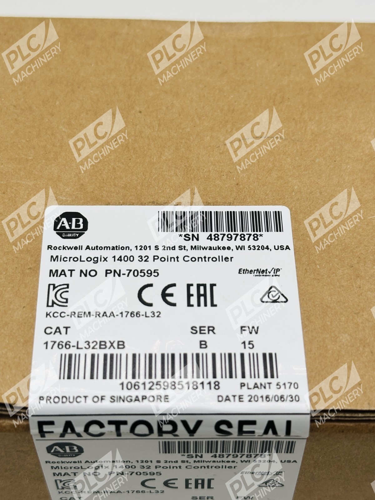 Allen Bradley 1766-L32BXB Series B MicroLogix 1400 32 Point Controller Sealed - Image 5