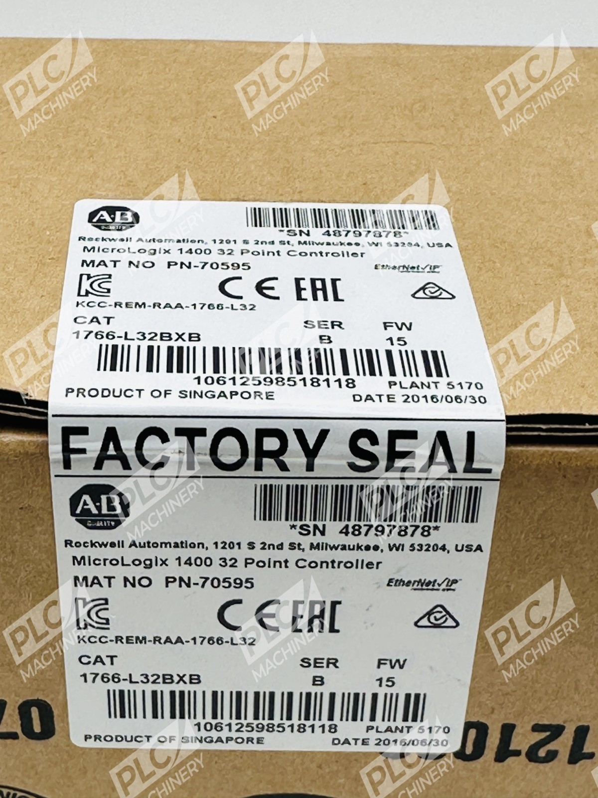 Allen Bradley 1766-L32BXB Series B MicroLogix 1400 32 Point Controller Sealed - Image 6