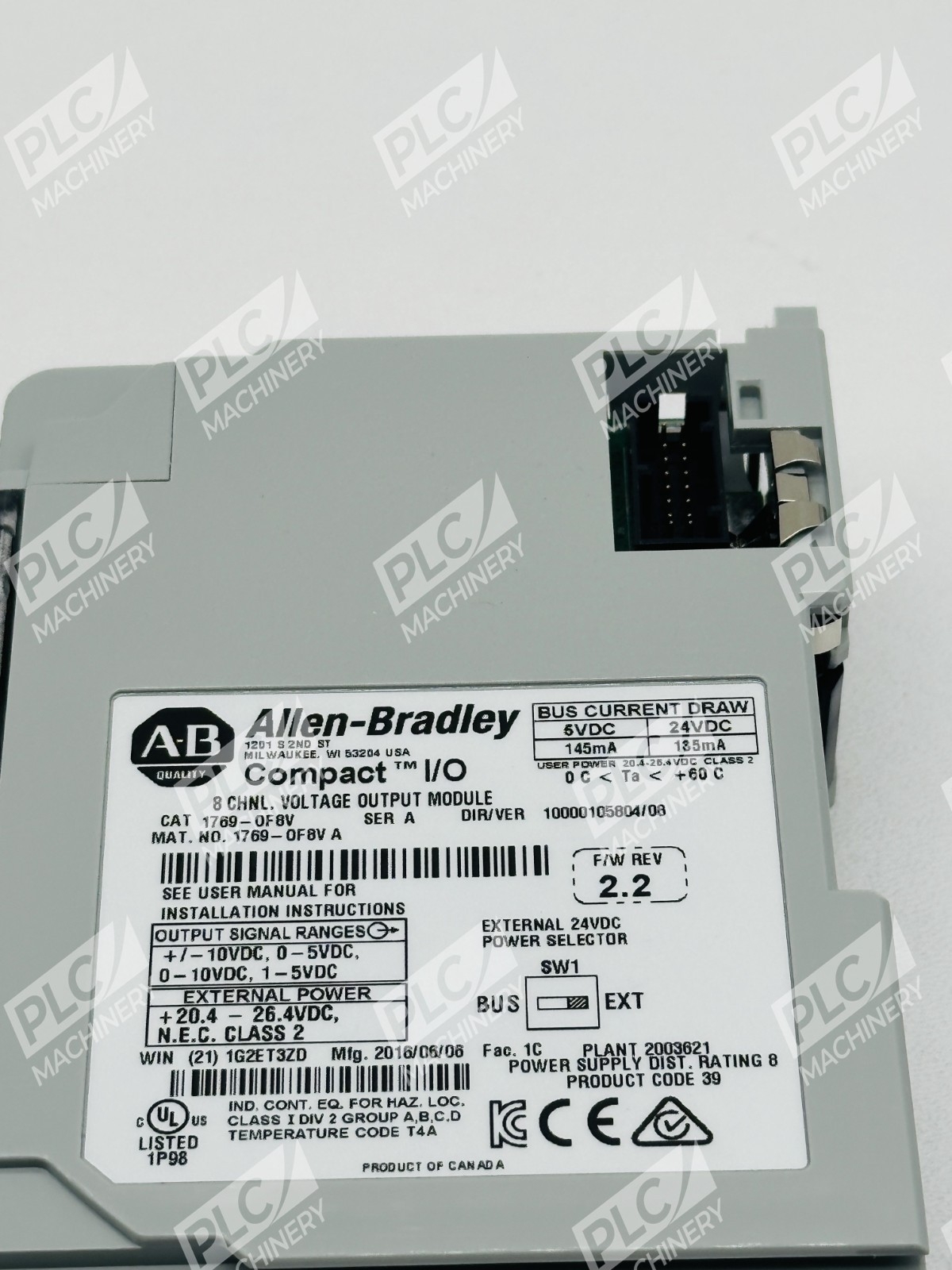 Allen Bradley 1769-OF8V Series A 8 Channel Voltage Output Module Compact I/O - Image 9