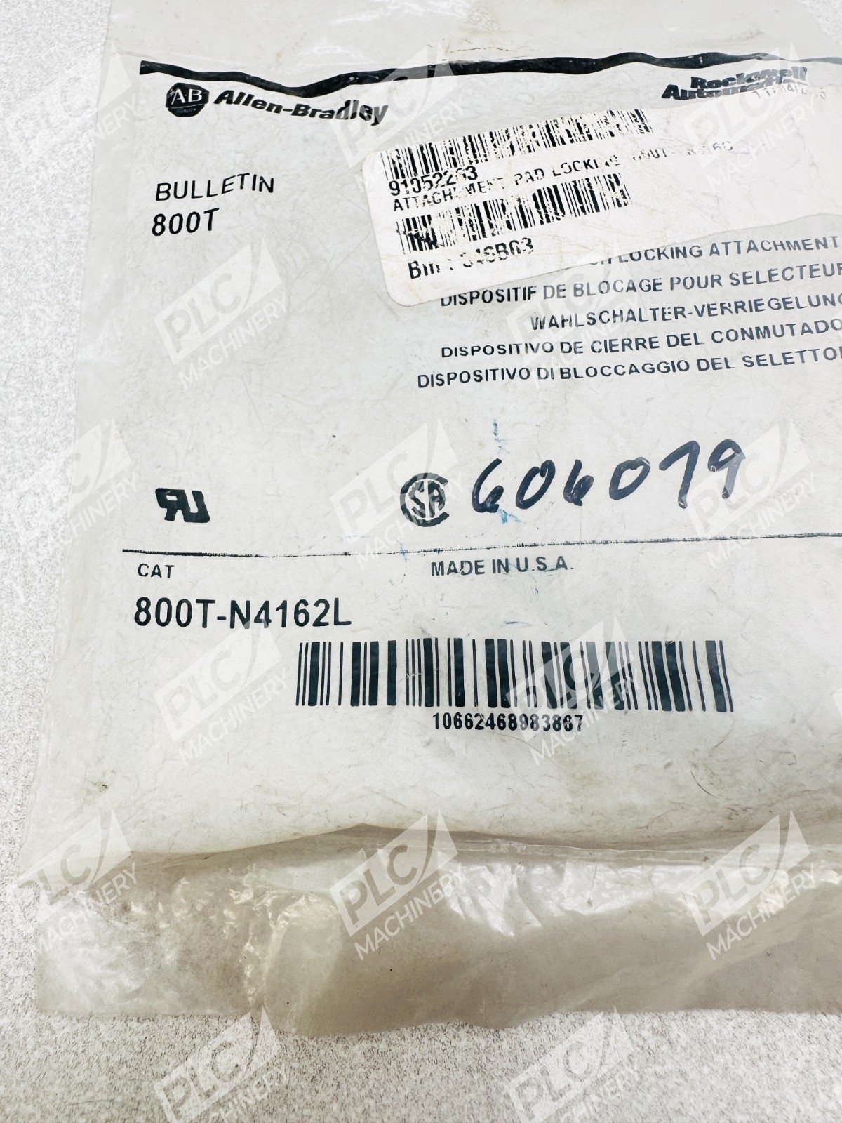 Allen Bradley 800T-N4162L Selector Switch Padlocking Attachment Ser A - Image 2
