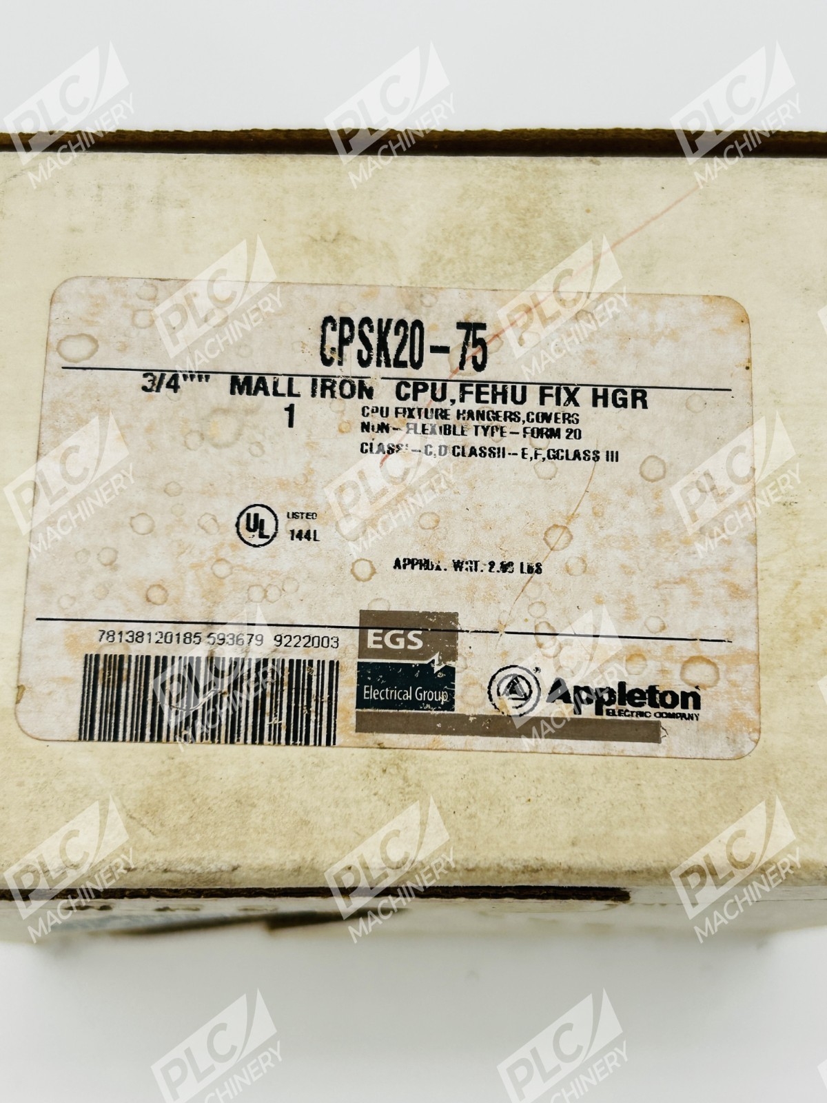 Appleton CPSK20-75 3/4" Mall Iron CPU Conduit Fixture Hanger Cover - Image 3