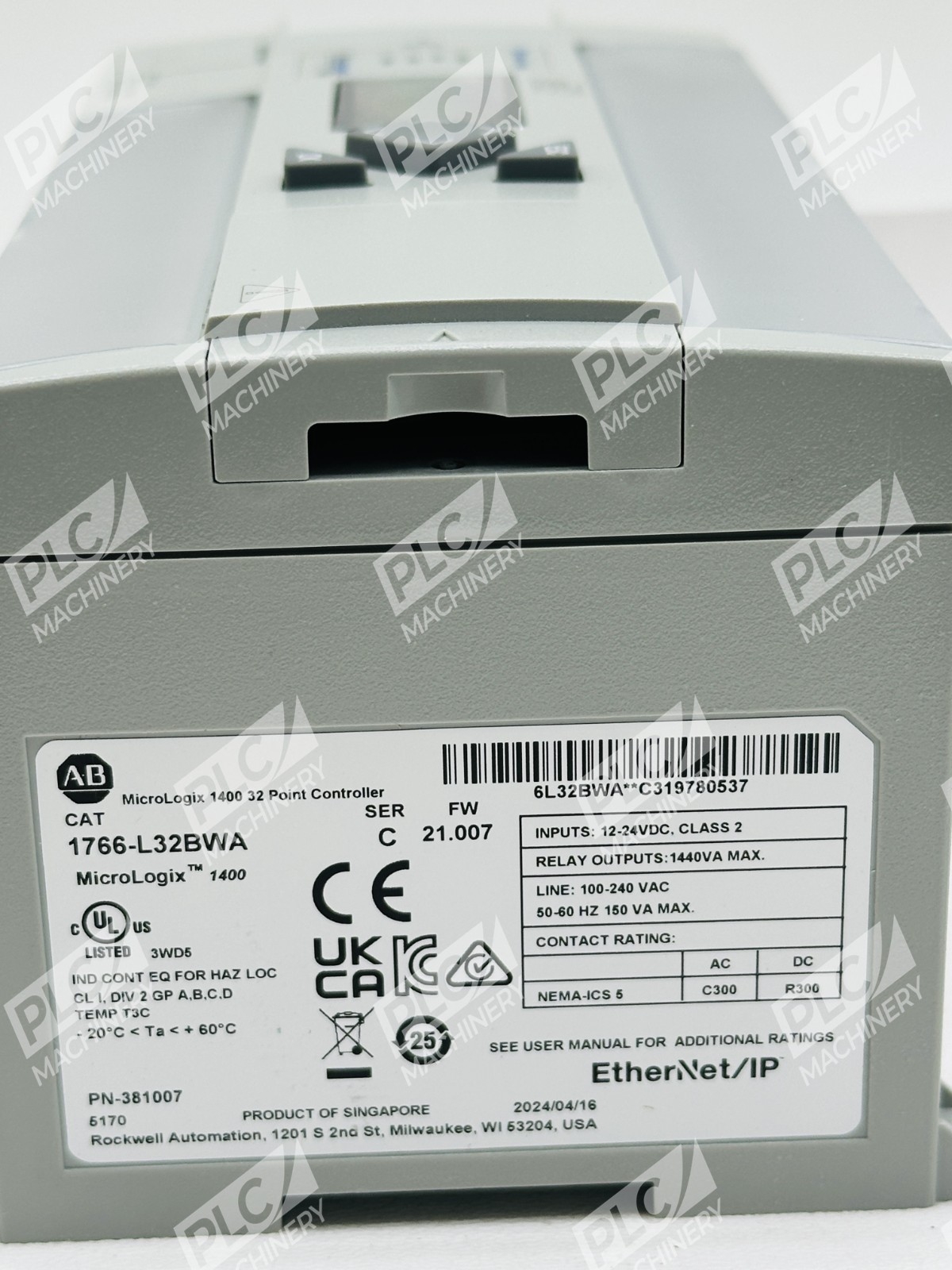 Allen Bradley 1766-L32BWA Series C MicroLogix 1400 32 Point Controller - Image 7