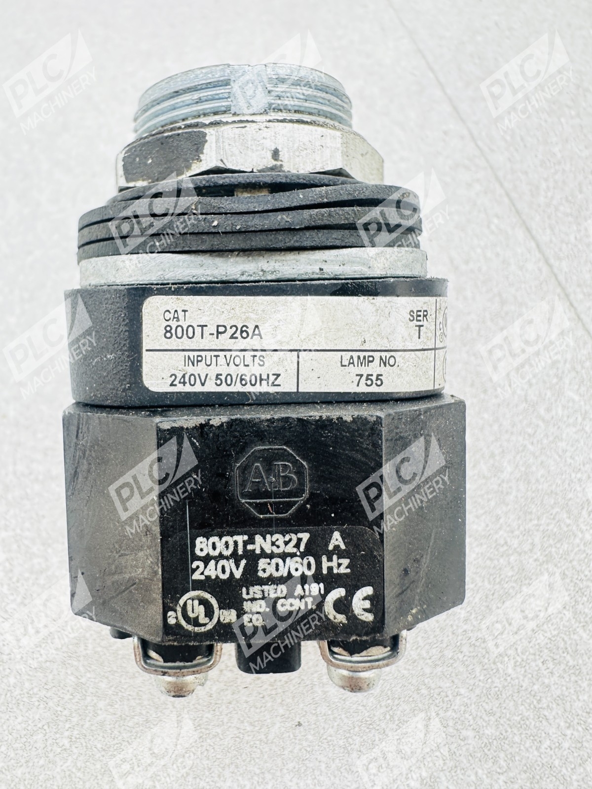 Allen Bradley 800T-P26A Pilot Light Indicator Ser T w/ 800T-N327 Contact Block - Image 2