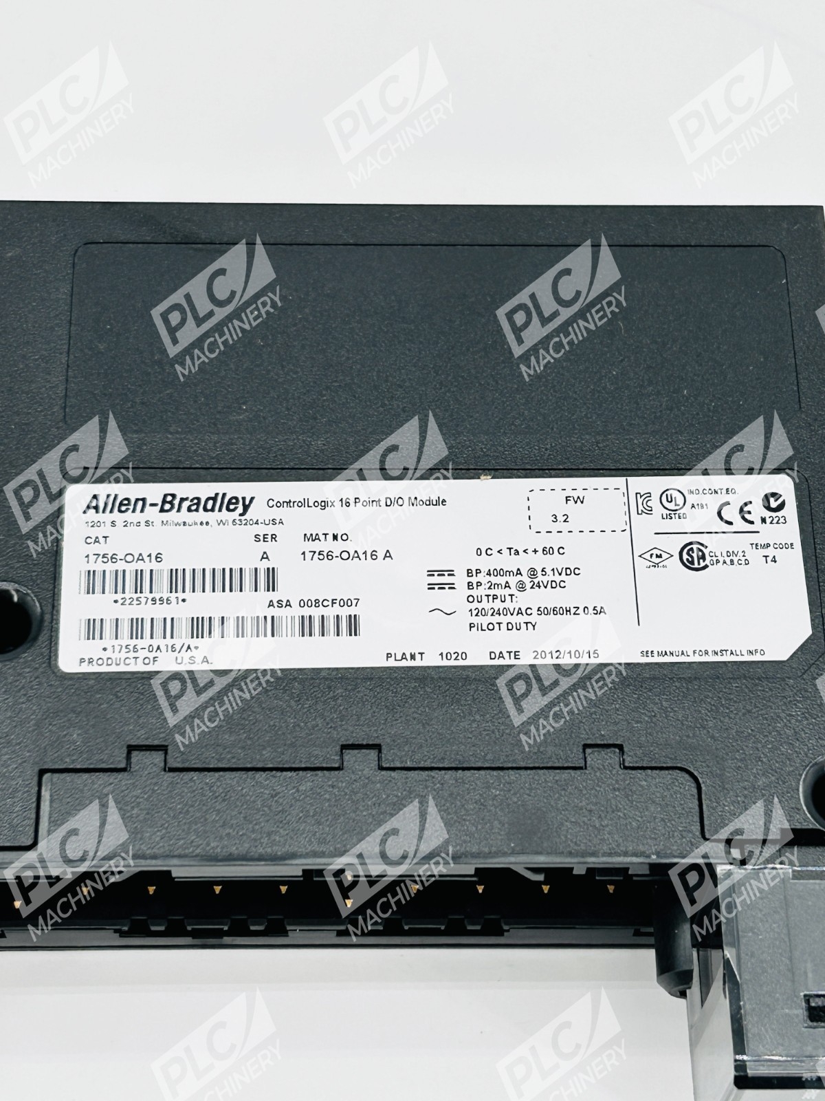 Allen-Bradley 1756-OA16 ControlLogix 16-Point AC Output Module Ser A w/o Door - Image 4