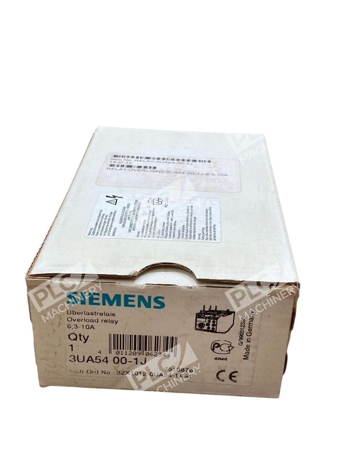 Siemens 3UA5400-1J 6.3-10A Overload Relay